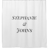 Rideaux De Douche Nom personnalisé Couples Monogrammes Cool noir bla (Devant)