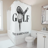 Rideaux De Douche Nom personnalisé Golf (En situation)