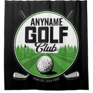 Rideaux De Douche NOM personnalisé Golfing Pro Golf Club Player