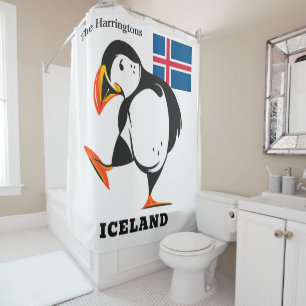 Rideaux De Douche Nom personnalisé Islande