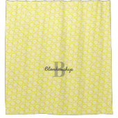 Rideaux De Douche Nom personnalisé Monogramme Yellow Ring Motif (Devant)