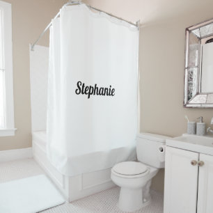 Rideaux De Douche Nom Personnalisé Monogrammes Noir Blanc Décor Desi