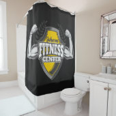 Rideaux De Douche Nom personnalisé Muscle Fitness Trainer Gym (En situation)