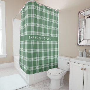 Rideaux De Douche Nom personnalisé Plaid / Tartan Motif