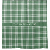 Rideaux De Douche Nom personnalisé Plaid / Tartan Motif (Devant)