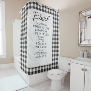 Rideaux De Douche Nombres 6:24-26 Que le Seigneur vous bénisse Vinta