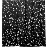 Rideaux De Douche Notes de musique blanche classique et simple sur l (Devant)