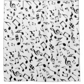 Rideaux De Douche Notes de musique noire classique et simple sur le  (Devant)