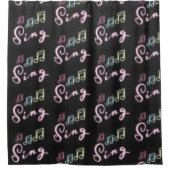 Rideaux De Douche Notes musicales de Sing Neon (Devant)