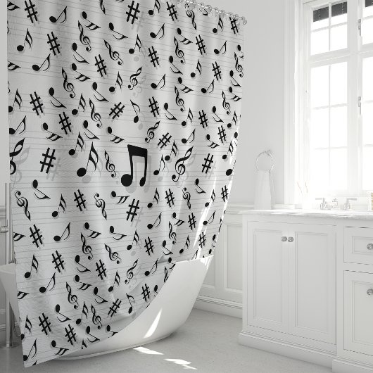 Rideaux De Douche Notes musicales Douche
