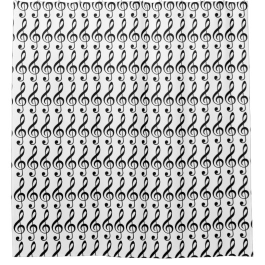 Rideaux De Douche notes musicales noires (Devant)