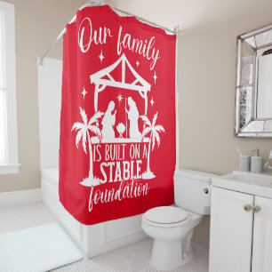 Rideaux De Douche Notre Famille Est Fondée Sur Une Base Stable