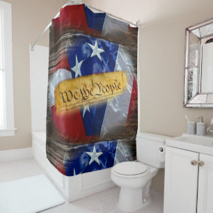 Rideaux De Douche Nous Le Peuple Drapeau Américain