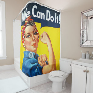 Rideaux De Douche Nous Pouvons Le Faire Guerre Propagande Rosie Le R