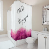 Rideaux De Douche Nous sommes fiancés - Aquarelle de fiançailles de (En situation)