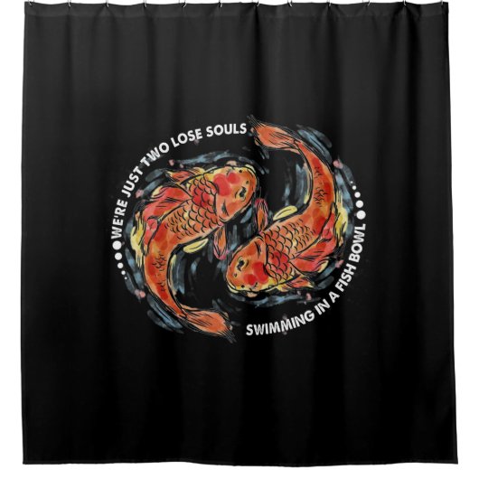 Rideaux De Douche Nous sommes juste deux âmes perdues nageant dans u (Devant)