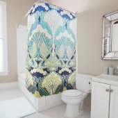 Rideaux De Douche Nouveau d'art, argent, vert, beige, couleurs de (En situation)