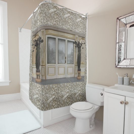 RIDEAUX DE DOUCHE NOUVELLE ARCHITECTURE DES ANNÉES 1920 (En situation)