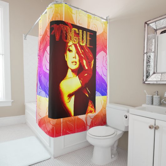 Rideaux De Douche Nouvelle illustration de couverture dans le style (En situation)