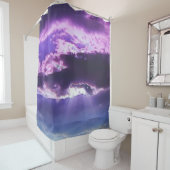 Rideaux De Douche Nuage de Purple (En situation)
