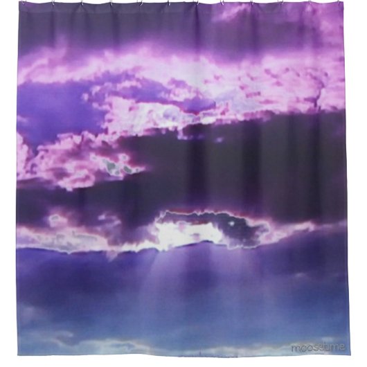 Rideaux De Douche Nuage de Purple (Devant)