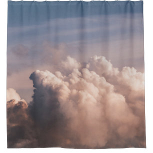 RIDEAUX DE DOUCHE NUAGES BLANCS SOUS CIEL BLEU