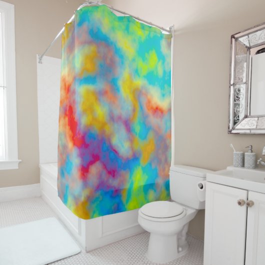 Rideaux De Douche Nuages colorés (En situation)