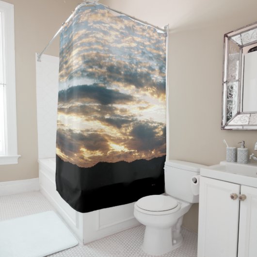 Rideaux De Douche Nuageux Dusk...... (En situation)
