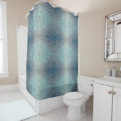 Rideaux De Douche Nuances de bleu brillant (En situation)