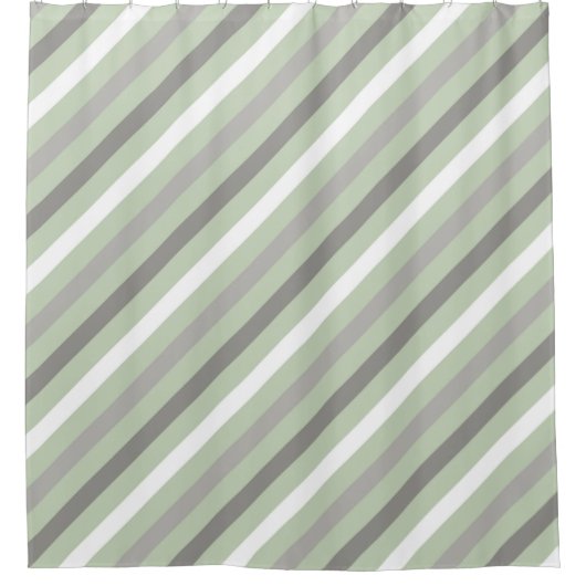Rideaux De Douche Nuances de gris Diagonal Grille moderne (Devant)