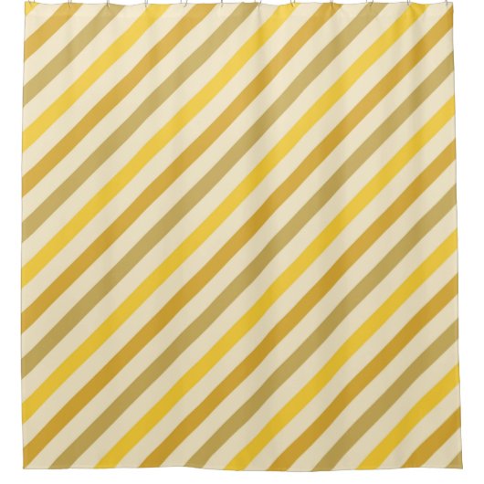 Rideaux De Douche Nuances d'or Diagonal Stripe moderne (Devant)