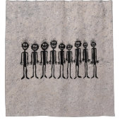 Rideaux De Douche Nuit de la pétroglyphe de marche de Gigglers (Devant)