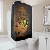 Rideaux De Douche Nuit d'Halloween , Joyeux Halloween ! (En situation)