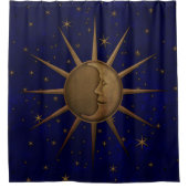 Rideaux De Douche Nuit étoilée de lune céleste de Sun (Devant)