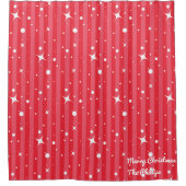 Rideaux De Douche Nuit étoilée de Noël rouge (Devant)