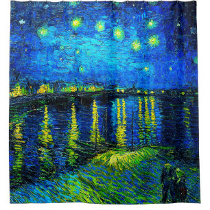 Rideaux De Douche Nuit étoilée sur le Rhône par Vincent Van Gogh