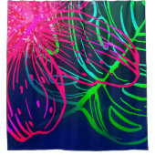 Rideaux De Douche Nuit tropicale Luau électrique Nuit Aloha (Devant)