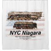 Rideaux De Douche NYC Niagara Steam Locomotive Profile Drapeau améri (Devant)