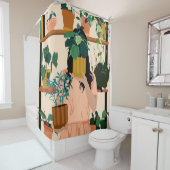 Rideaux De Douche Oasis pointillée (En situation)