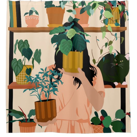 Rideaux De Douche Oasis pointillée (Devant)