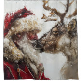Rideaux De Douche Obligations de Noël père Noël et Rudolph (Devant)