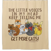 Rideaux De Douche Obtenez à plus de chats l'énonciation drôle (Devant)