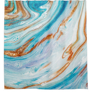 Rideaux De Douche Océan Abstrait - ART. Luxe Naturel. Incorpo de sty