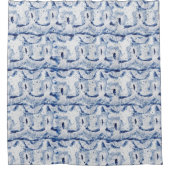 Rideaux De Douche Ocean Blue Abstrait Tie Dye Motif traditionnel (Devant)