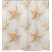 Rideaux De Douche Ocean Cream Peach Beach Starfish (Devant)
