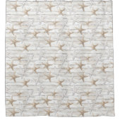 Rideaux De Douche Ocean Cream White Beach Starfish (Devant)