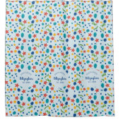 Rideaux De Douche Ocean custom nom de famille maison mer collage (Devant)