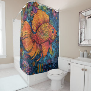 Rideaux De Douche Océan de poisson Whimsical