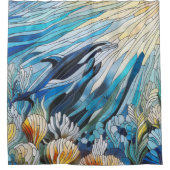 Rideaux De Douche Ocean Life - Digital Art Mosaic (Devant)