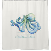 Rideaux De Douche Océan octopus bleu côtier (Devant)